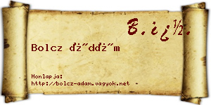 Bolcz Ádám névjegykártya
